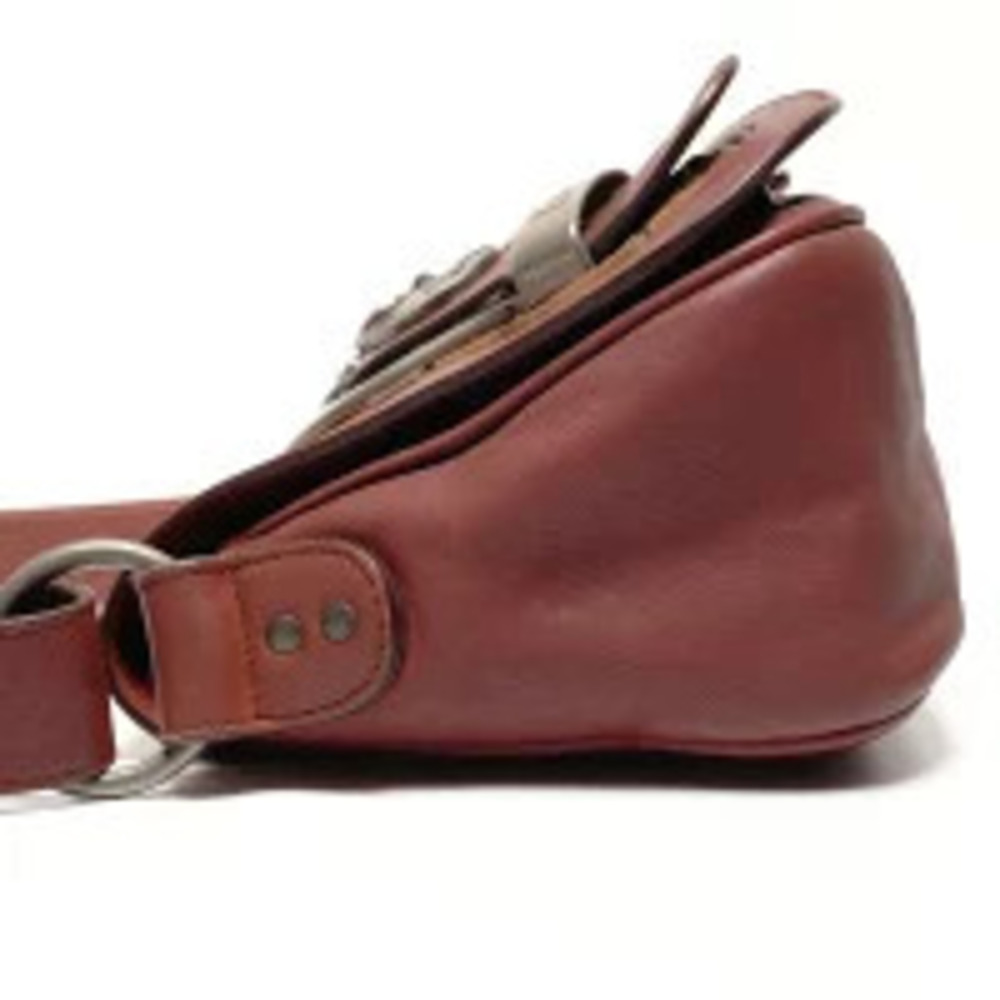 Christian Dior Gaucho Leather Shoulder Bag Red - Picture 4 of 13